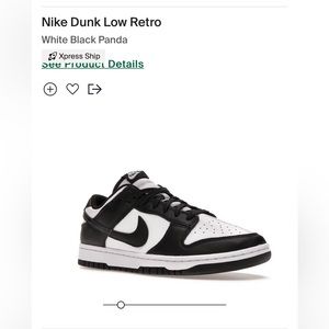Nike Dunk Low Panda Black White
